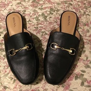 Merona Black Mule Loafers